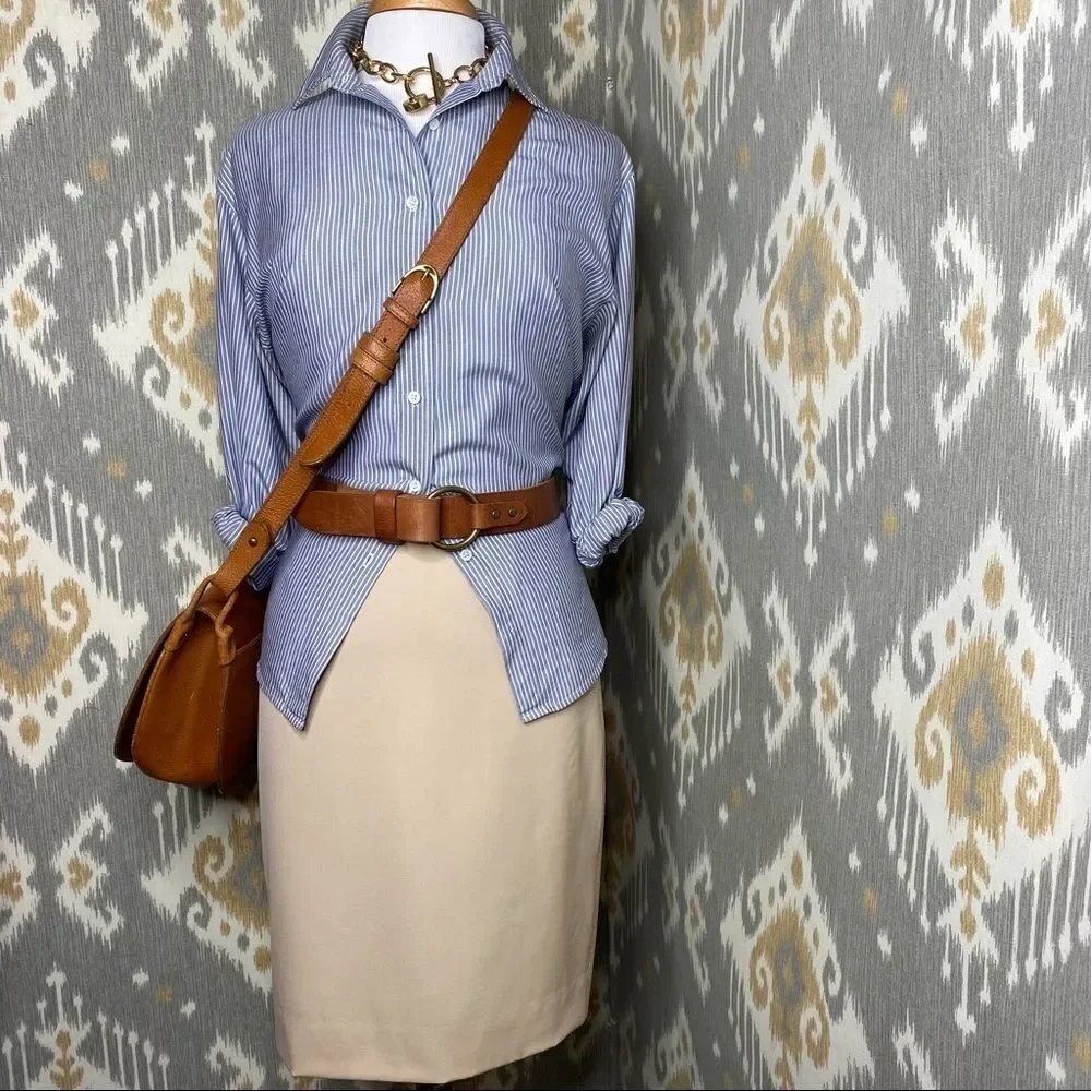 Ralph Lauren Collection Hudson Wool Pencil Skirt